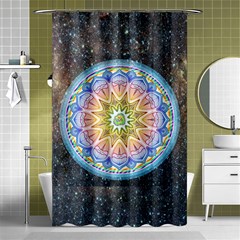 Mandala Cosmos Spirit Shower Curtain 48  X 72  (small)  by Sapixe