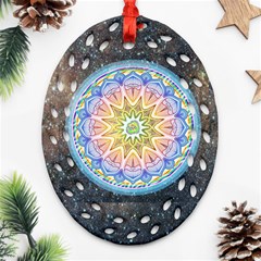 Mandala Cosmos Spirit Ornament (oval Filigree) by Sapixe