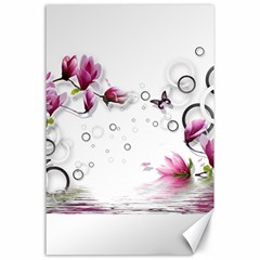 Butterflies And Flowers Canvas 24  X 36  by burpdesignsA