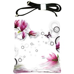 Butterflies And Flowers Shoulder Sling Bag by burpdesignsA