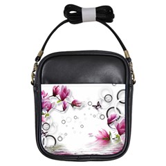 Butterflies And Flowers Girls Sling Bag by burpdesignsA