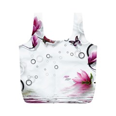 Butterflies And Flowers Full Print Recycle Bag (m) by burpdesignsA