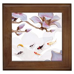 Fishes And Flowers Framed Tiles by burpdesignsA