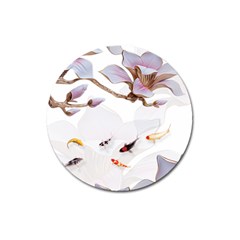 Fishes And Flowers Magnet 3  (round) by burpdesignsA