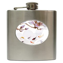 Fishes And Flowers Hip Flask (6 Oz) by burpdesignsA