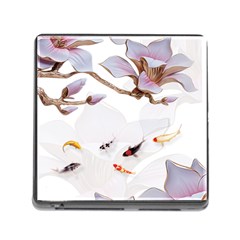 Fishes And Flowers Memory Card Reader (square 5 Slot) by burpdesignsA