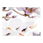 fishes and flowers Double Sided Flano Blanket (Mini)  35 x27  Blanket Front