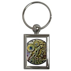  Clock Steampunk Gear  Key Chains (rectangle)  by burpdesignsA