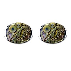  Clock Steampunk Gear  Cufflinks (oval) by burpdesignsA