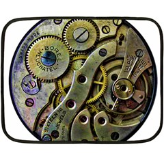  Clock Steampunk Gear  Double Sided Fleece Blanket (mini)  by burpdesignsA