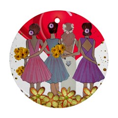 Girl Power Round Ornament (two Sides) by burpdesignsA