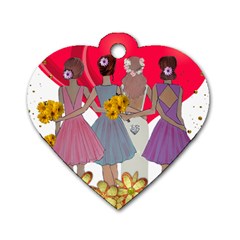 Girl Power Dog Tag Heart (two Sides) by burpdesignsA