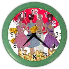 Girl Power Color Wall Clock by burpdesignsA