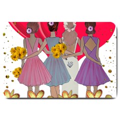 Girl Power Large Doormat  by burpdesignsA