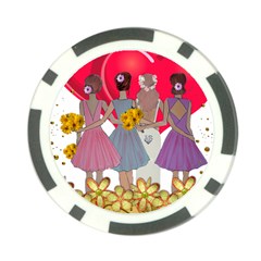 Girl Power Poker Chip Card Guard by burpdesignsA