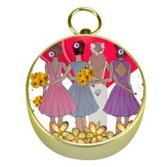 Girl Power Gold Compasses by burpdesignsA