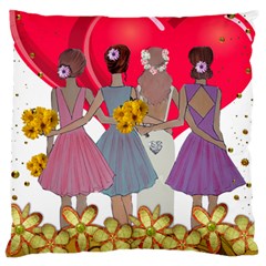 Girl Power Standard Flano Cushion Case (one Side) by burpdesignsA