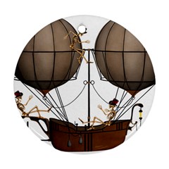 Steampunk Flyer Round Ornament (two Sides)