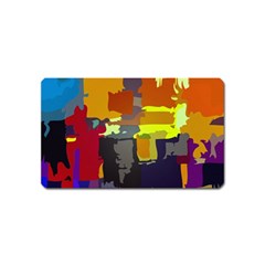 Abstract Vibrant Colour Magnet (name Card)