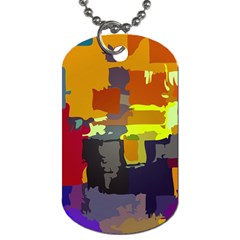 Abstract Vibrant Colour Dog Tag (two Sides) by Sapixe