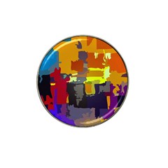 Abstract Vibrant Colour Hat Clip Ball Marker by Sapixe