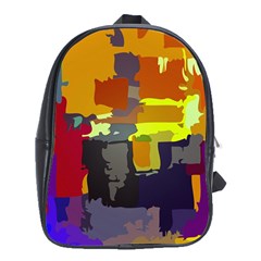 Abstract Vibrant Colour School Bag (xl) by Sapixe