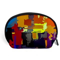 Abstract Vibrant Colour Accessory Pouch (large) by Sapixe