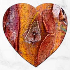 Bark Tree Texture Wood Trunk Jigsaw Puzzle (heart) by Sapixe