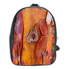 Bark Tree Texture Wood Trunk School Bag (large) by Sapixe