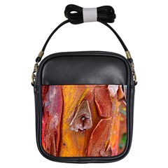 Bark Tree Texture Wood Trunk Girls Sling Bag by Sapixe