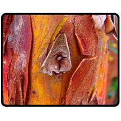 Bark Tree Texture Wood Trunk Double Sided Fleece Blanket (medium) 