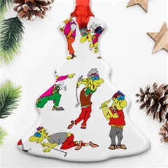 Golfers Athletes The Form Of Ornament (christmas Tree)  by Sapixe