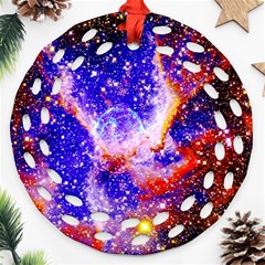 Galaxy Nebula Stars Space Universe Ornament (round Filigree) by Sapixe