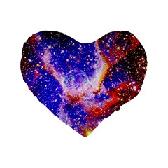 Galaxy Nebula Stars Space Universe Standard 16  Premium Heart Shape Cushions by Sapixe