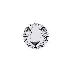 Tiger Black Ans White 1  Mini Buttons by alllovelyideas