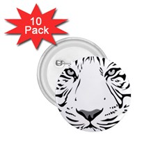 Tiger Black Ans White 1 75  Buttons (10 Pack) by alllovelyideas