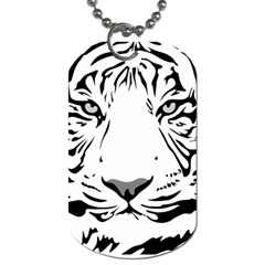 Tiger Black Ans White Dog Tag (two Sides) by alllovelyideas