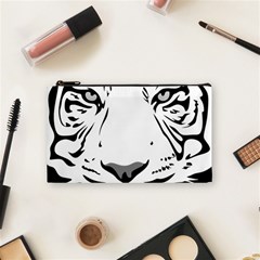 Tiger Black Ans White Cosmetic Bag (small) by alllovelyideas