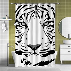 Tiger Black Ans White Shower Curtain 48  X 72  (small)  by alllovelyideas