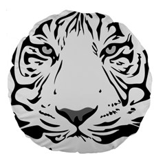 Tiger Black Ans White Large 18  Premium Round Cushions by alllovelyideas