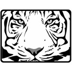 Tiger Black ans white Double Sided Fleece Blanket (Large)  80 x60  Blanket Front