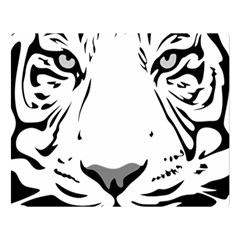 Tiger Black Ans White Double Sided Flano Blanket (large)  by alllovelyideas