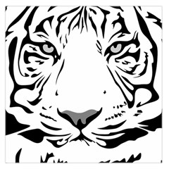 Tiger Black Ans White Large Satin Scarf (square) by alllovelyideas