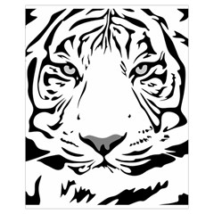 Tiger Black Ans White Drawstring Bag (small) by alllovelyideas