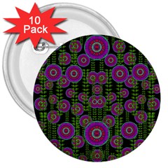 Black Lotus Night In Climbing Beautiful Leaves 3  Buttons (10 Pack)  by pepitasart