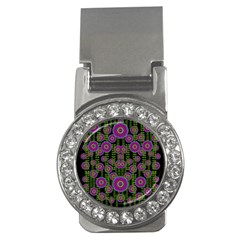 Black Lotus Night In Climbing Beautiful Leaves Money Clips (cz)  by pepitasart