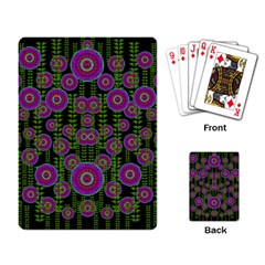 Black Lotus Night In Climbing Beautiful Leaves Playing Cards Single Design by pepitasart