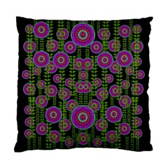 Black Lotus Night In Climbing Beautiful Leaves Standard Cushion Case (one Side) by pepitasart