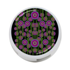 Black Lotus Night In Climbing Beautiful Leaves 4-port Usb Hub (one Side) by pepitasart