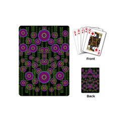 Black Lotus Night In Climbing Beautiful Leaves Playing Cards (mini) by pepitasart